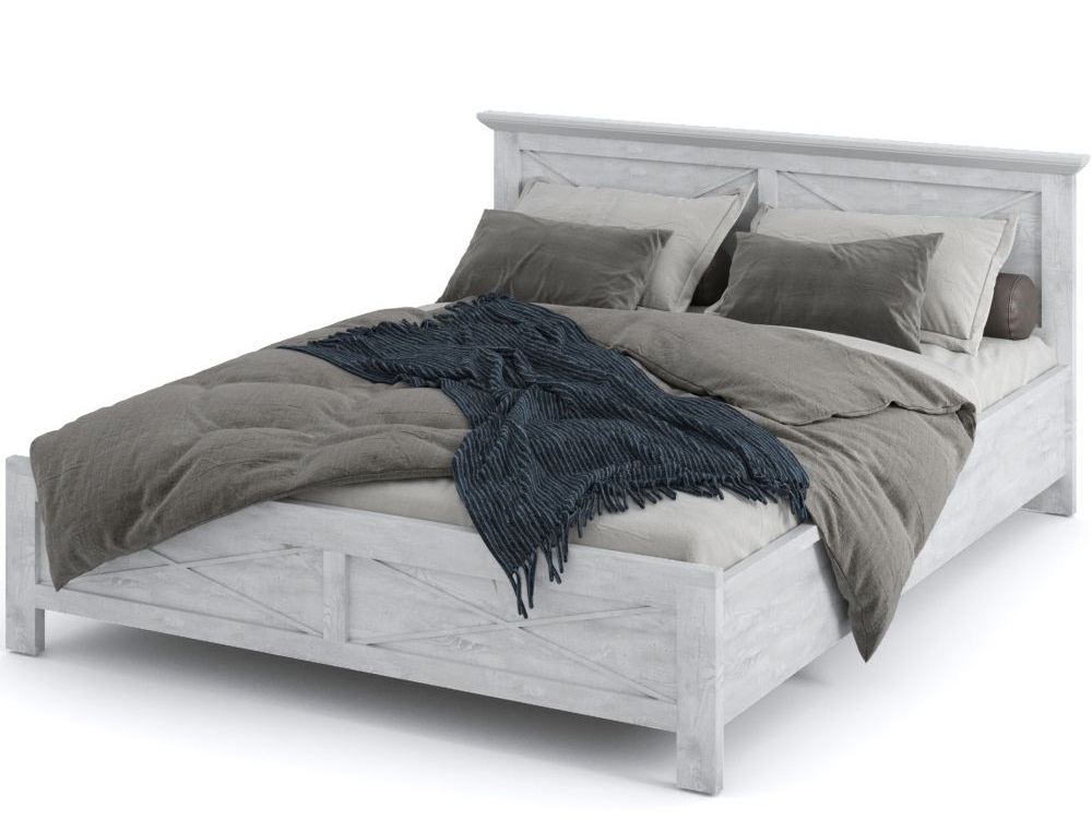 Кровать «Лорена» 160, Бетон Паин белый в магазине «На диване» в Тольятти  — Выгодная цена