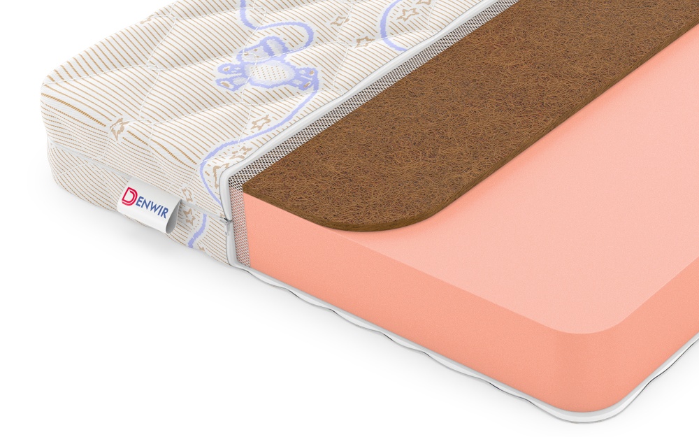 Детский матрас Denwir Baby Springless Top Foam Hard 11 (БЕБИ СПРИНГЛС ТОП ФОМ ХАРД 11) в магазине «На диване» в Тольятти  — Выгодная цена