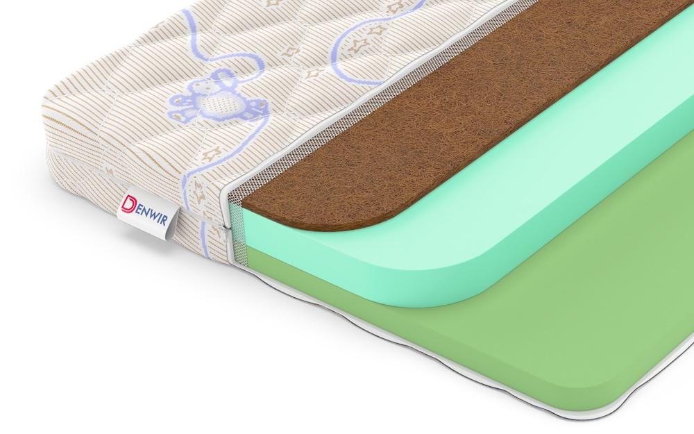 Детский матрас Denwir Baby Springless Eco Foam Hard 9 (БЕБИ СПРИНГЛС ЭКО ФОМ ХАРД 9) в магазине «На диване» в Тольятти  — Выгодная цена